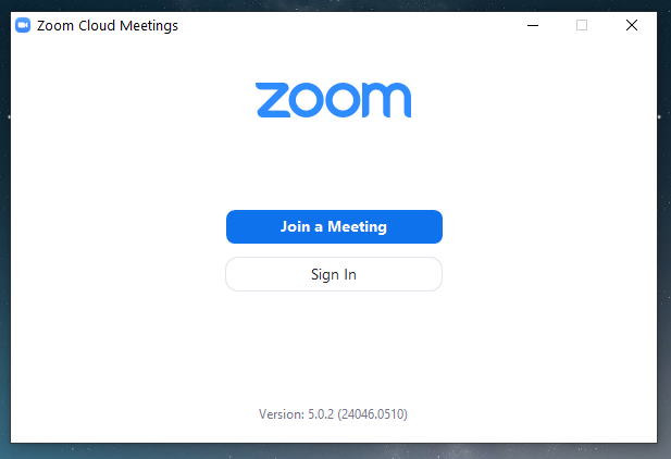 Cara Menggunakan Aplikasi Zoom, Halaman Sign