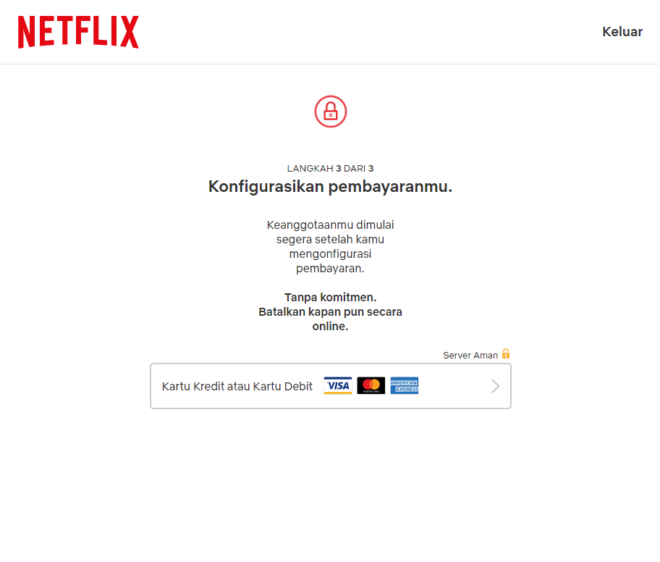 Cara Mendaftar Netflix Tanpa Kartu Kredit - Payment