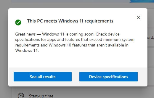 Wow, laptopku mendukung Windows 11
