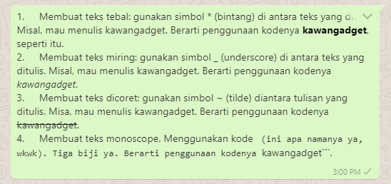 2 Cara Membuat Tulisan Unik di WhatsApp/WA Tanpa Aplikasi Tambahan