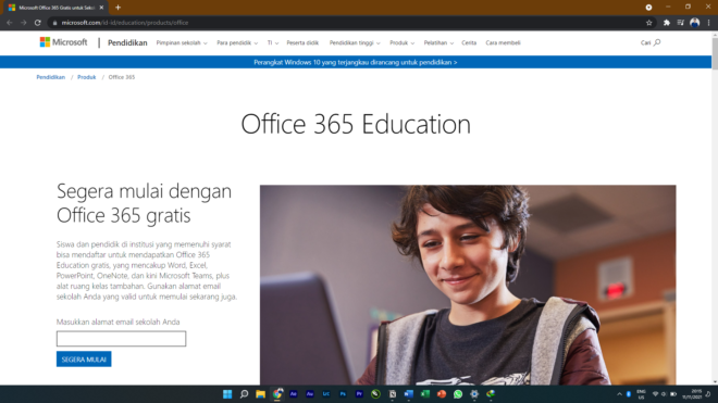 Halaman Microsoft Office 365 Education