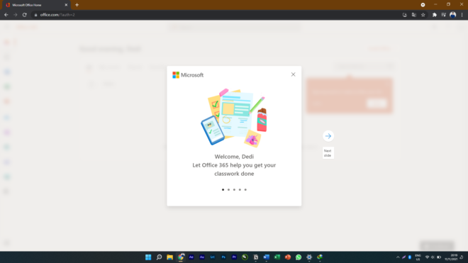 Berhasil mendapatkan akun Office 365 gratis nih...