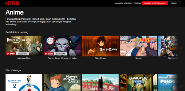 Tempat Nonton Anime Legal: Netflix