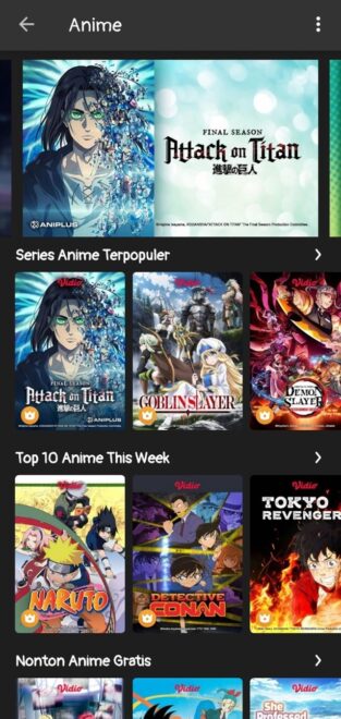 Tempat Nonton Anime Legal: Vidio