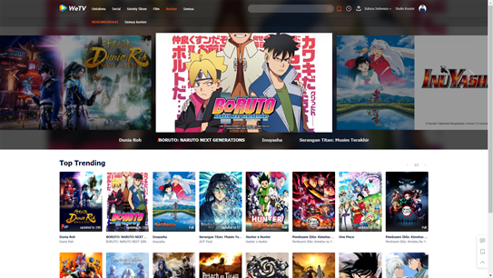 Tempat Nonton Anime Legal: WeTV