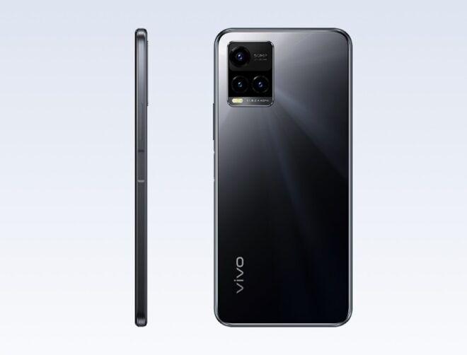 vivo Y33T dengan varian warna hitam.