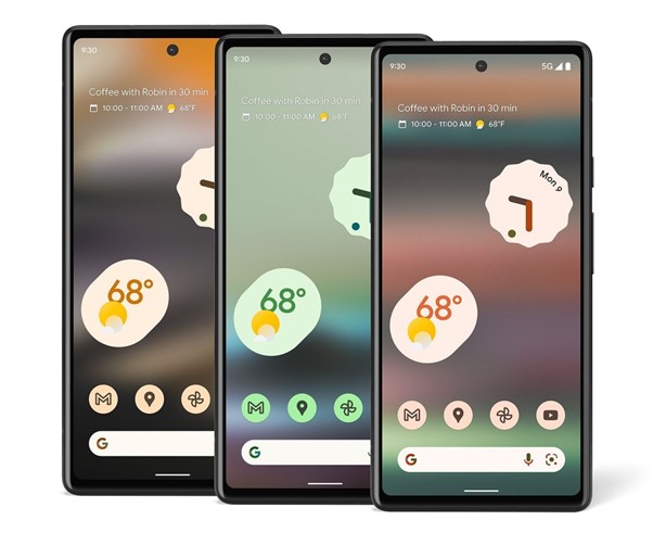 Desain depan Google Pixel 6a