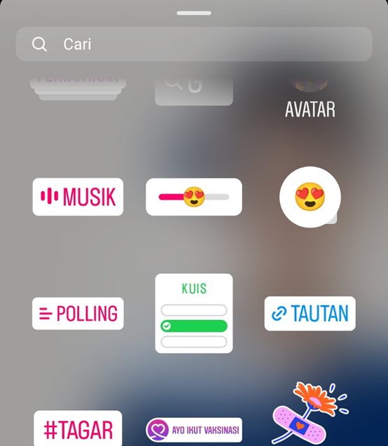 Penerapan tautan di NGL Instagram Story