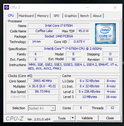 Mengetahui spesifikasi laptop menggunakan CPU-Z