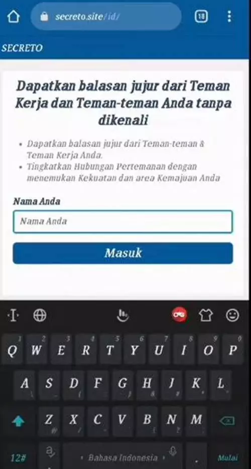 Buat Ulang Akun Secreto 2