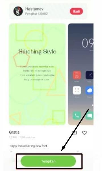 Mengganti Font oppo 3