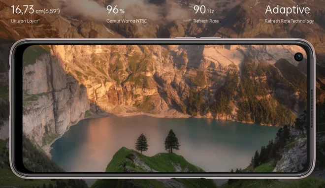 OPPO A96 dengan Layar Punch Hole FHD+ 90Hz Yang Kaya Warna