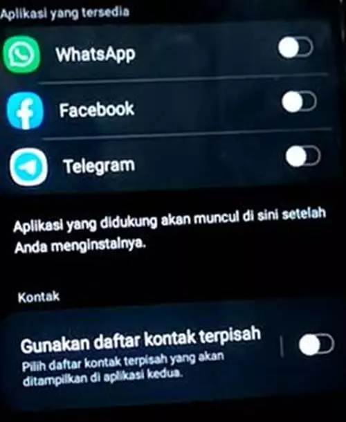 kloning aplikasi di Samsung