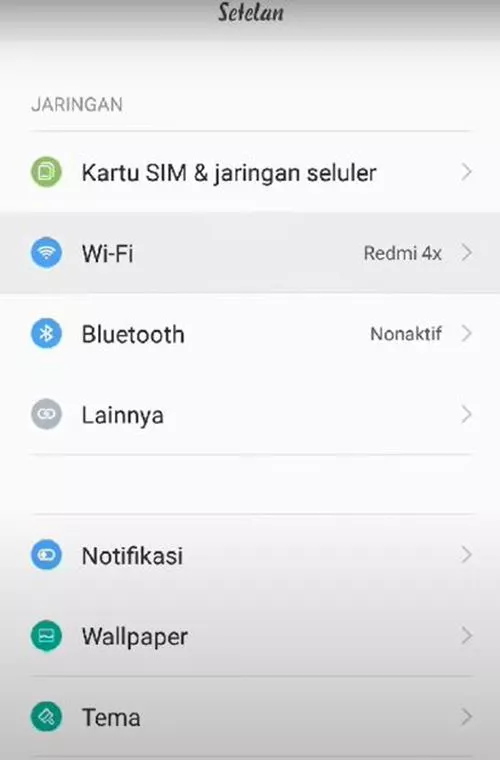 melihat password WiFi OPPO