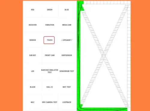 cek touchscreen samsung