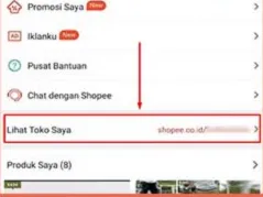 cara mencari link bio di shopee