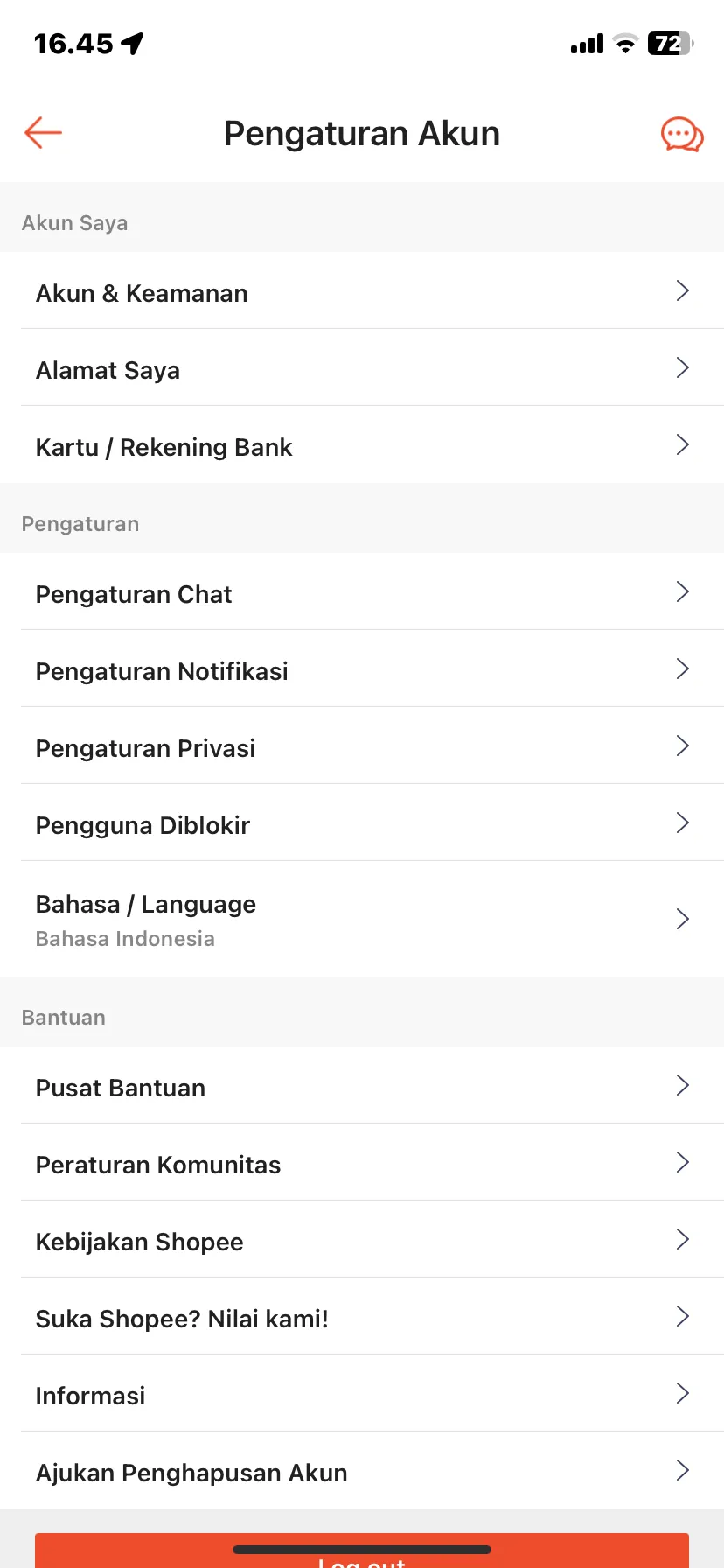 contoh password shopee