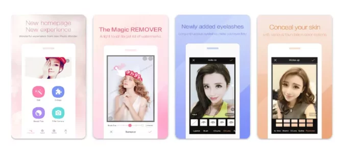 Photowonder – Aplikasi Menambahkan Make-up yang Mengesankan