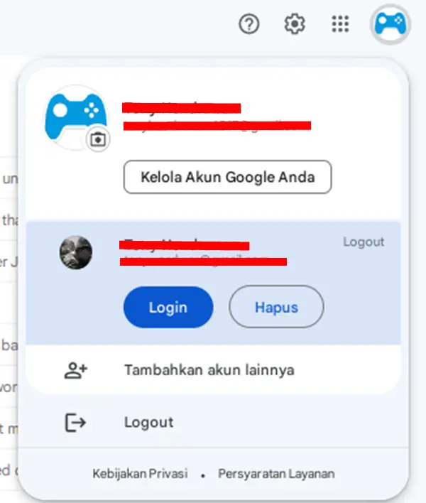 Cara Logout Salah Satu Akun Gmail di Laptop