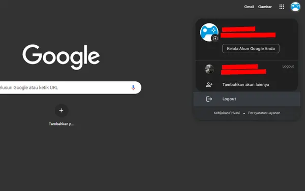 Cara Logout Salah Satu Akun Gmail di Laptop