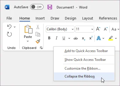 cara memunculkan toolbar di word