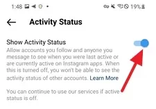 cara agar tidak terlihat online di instagram