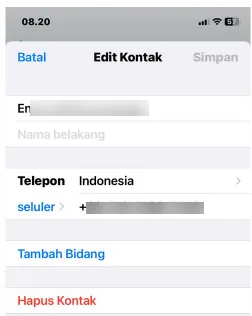 Cara Mengganti Nama Kontak di WA