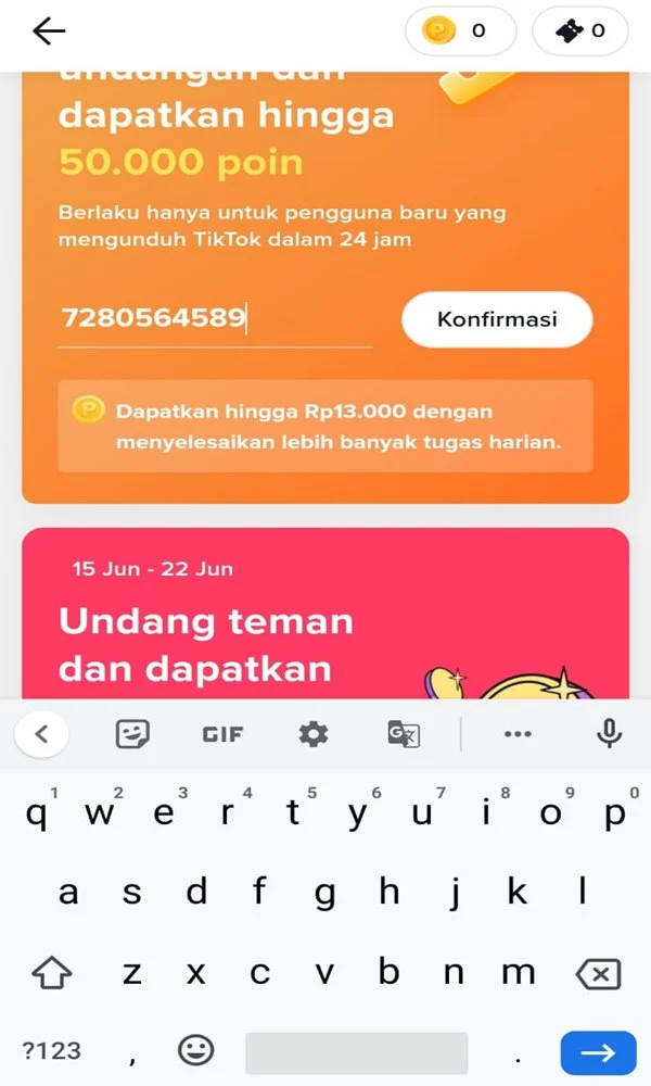 Cara Memasukkan Kode Undangan TikTok Langsung Dapat Cuan