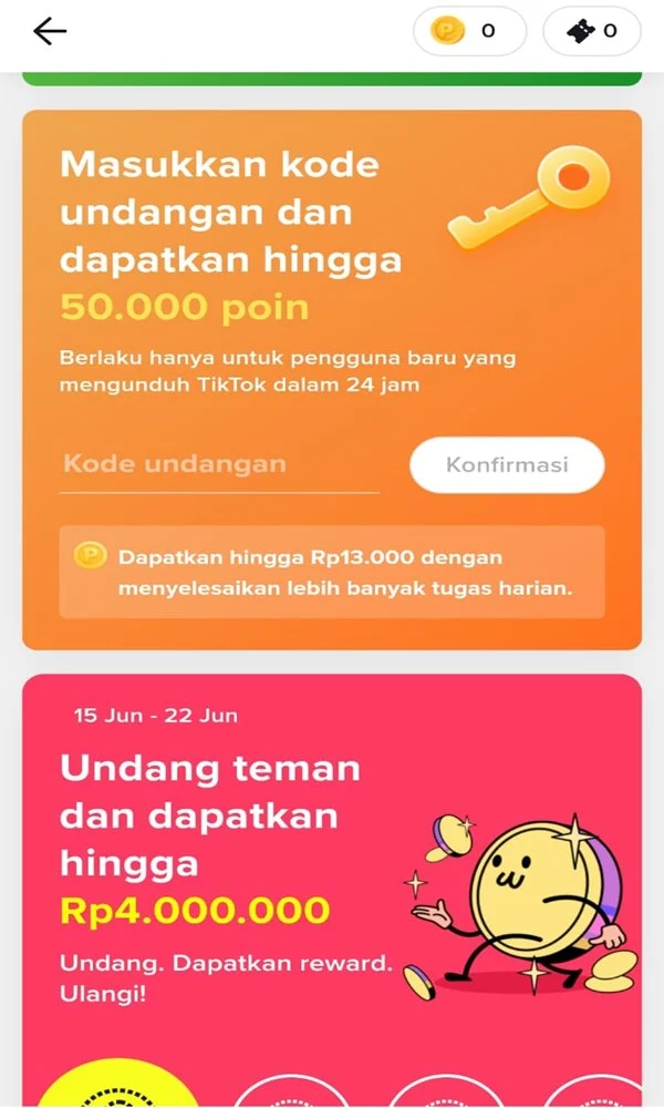 Cara Memasukkan Kode Undangan TikTok Langsung Dapat Cuan