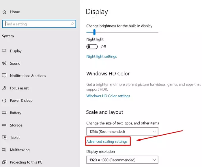 advance setting