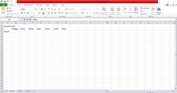 Cara Membuat Kalender di Excel Secara Manual dan Otomatis