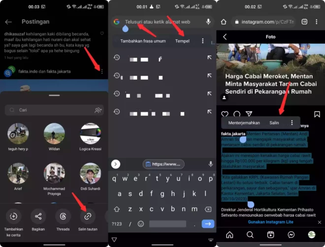 Cara Copy Caption Instagram Tanpa Instal Aplikasi Lain Menggunakan Browser