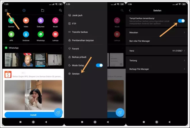 Cara Melihat Album Privasi Xiaomi Melalui File Manager