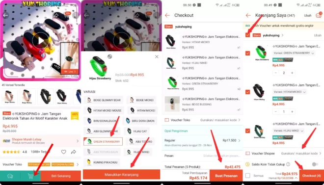 Cara Membeli Barang di Shopee Bagi Pemula Dengan Memasukkan Keranjang dan Checkout Bersama Produk Lainnya