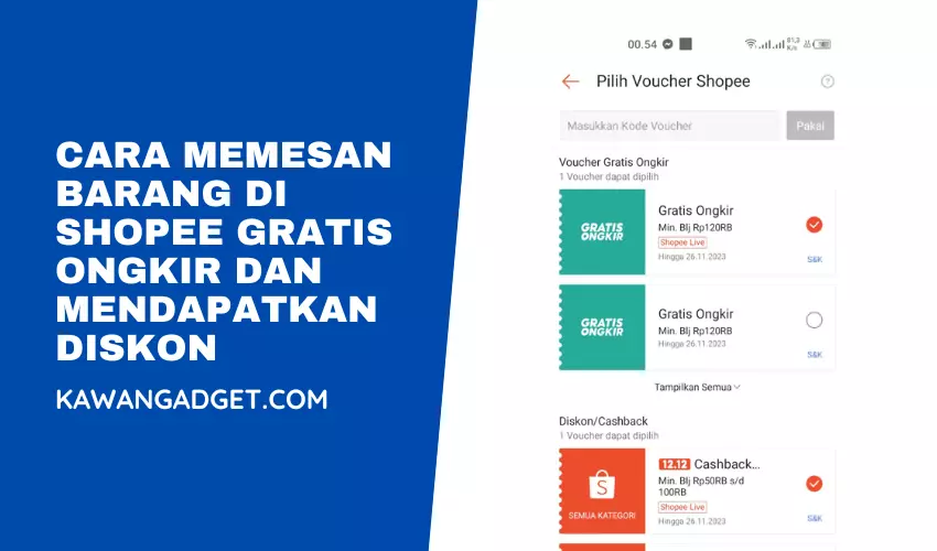 Cara Memesan Barang di Shopee Gratis Ongkir dan Mendapatkan Diskon