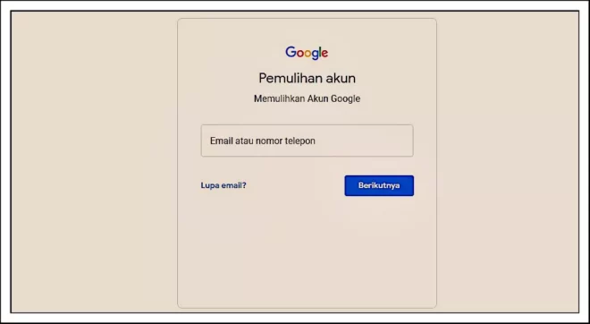 Cara Mengaktifkan Akun Gmail Yang Dinonaktifkan Karena Tidak Memiliki Akses ke Akun