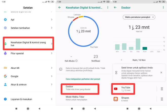 Cara Mengetahui Berapa Lama Kita Main HP Melalui Fitur Kesehatan Digital di HP Android