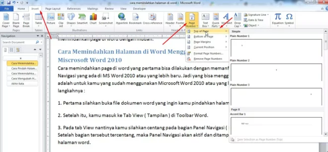 Cara Mengubah Halaman di Word Agar Tidak Sama