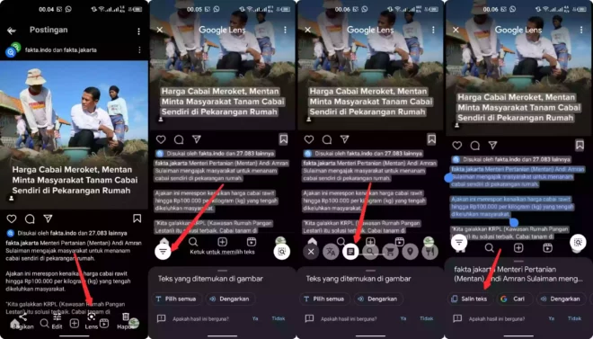 Cara Menyalin Caption IG Menggunakan Aplikasi OCR di HP Android