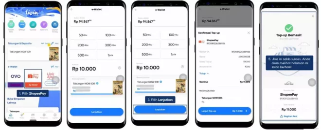 Cara Transfer Livin Mandiri ke Shopeepay