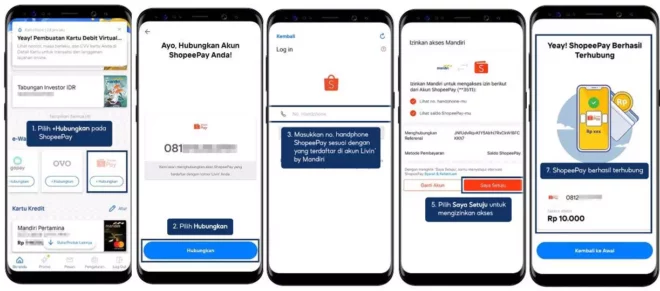 Hubungkan akun ShopeePay ke Aplikasi Livin’ by Mandiri