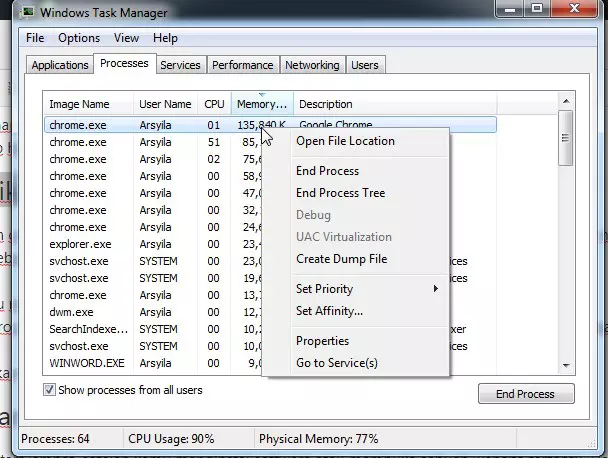 Nonaktifkan Aplikasi Yang Memakan Banyak RAM dan Harddisk