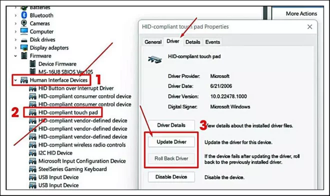 Update Driver Touchpad