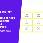Cara Print Label Undangan 103 di MS Word