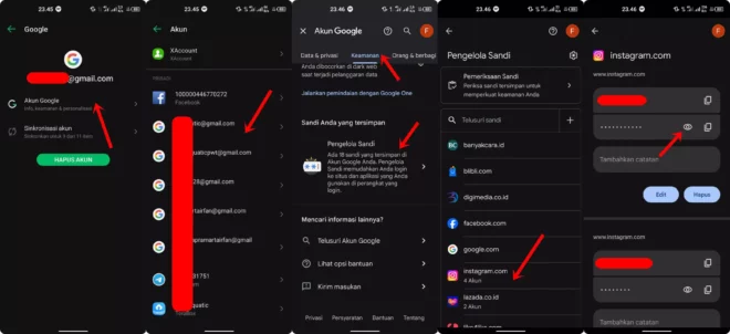 Cara Melihat Password Instagram Yang Tersimpan di Android Melalui Akun Google