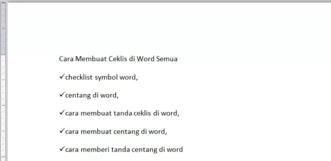 Cara Membuat Ceklis di Word Melalui Shortcut Keyboard