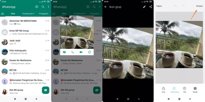 Cara Menyimpan Foto Profil Whatsapp Dengan Menggunakan Screenshot