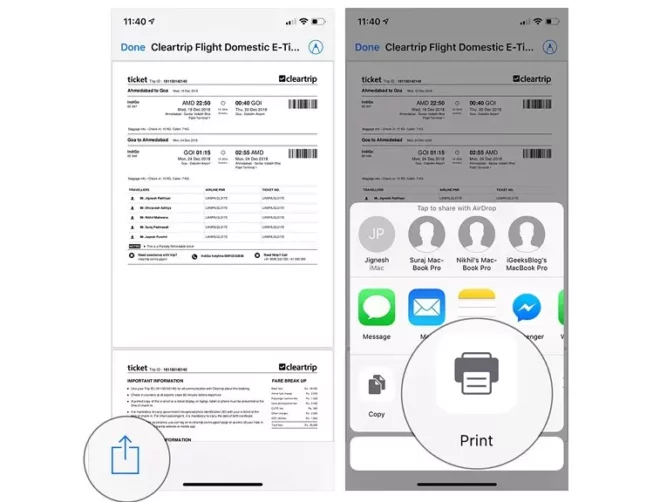 Cara Print Gambar Dari HP iPhone Menggunakan AirPrint