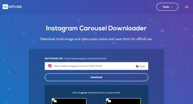 Cara download gambar instagram di pc Melalui Situs Inoffline.net