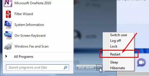 Lakukan Restart Komputer